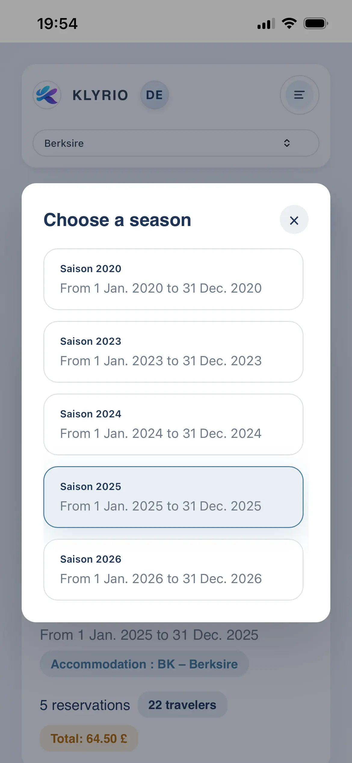 Switch seasons in a tap